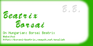 beatrix borsai business card